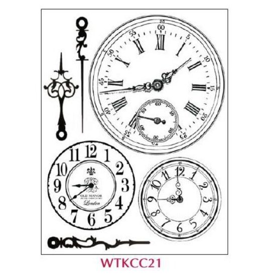 WTKCC21 - Stampila High Definition - 14x18cm - Clocks - Stamperia