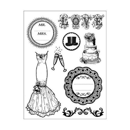 WTKCC22 - Stampila High Definition - 14x18cm - Wedding - Stamperia