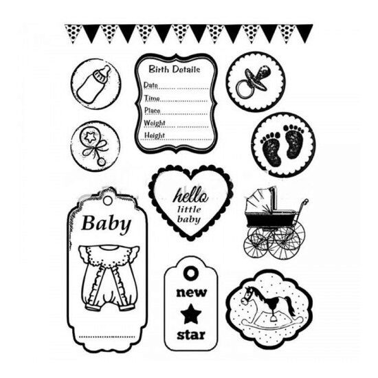 WTKCC23 - Stampila High Definition - 14x18cm - Baby - Stamperia