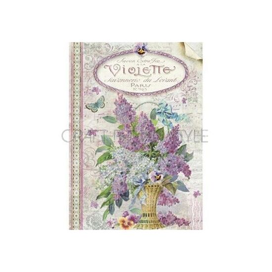 DFSA4101 - Hartie de orez A4 - Stamperia - Violets