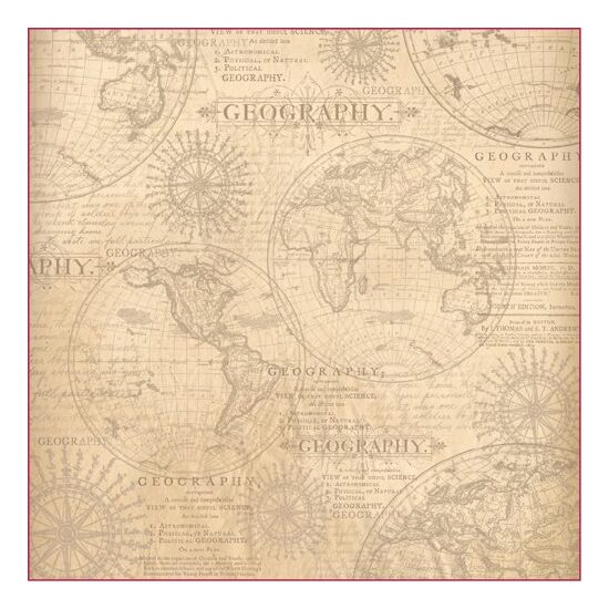 DFT260 - Servetel de orez 50x50cm - Stamperia - geography
