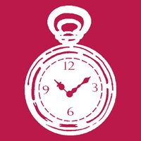 KSA008 - Sablon 10x10cm - Stamperia Clock