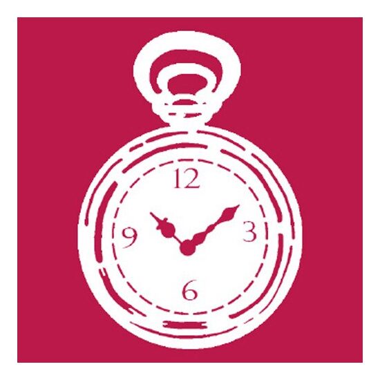 KSA008 - Sablon 10x10cm - Stamperia Clock