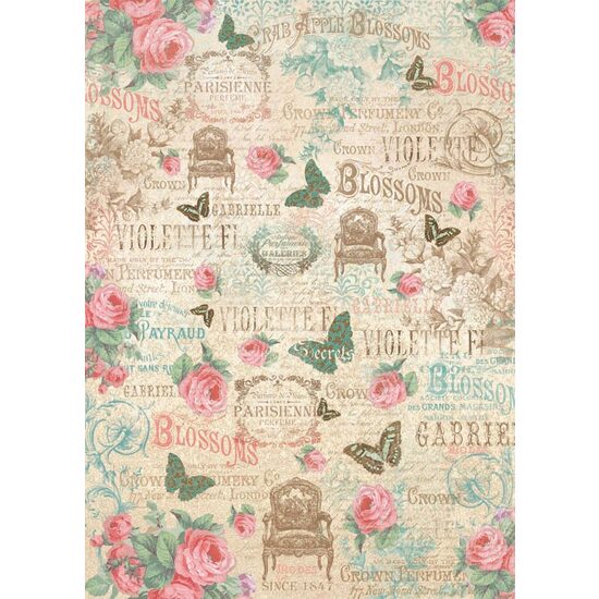 FLSG/ST73 - Fetru printat 50 x 70 cm - Stamperia - Versailles