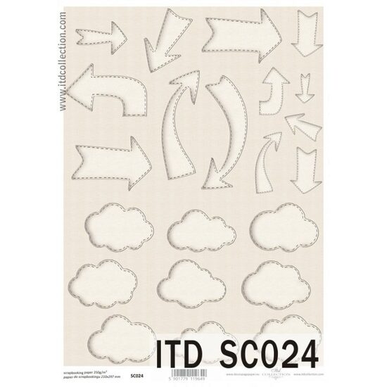 SC024 - Hartie scrapbooking - A4, 250g - ITD