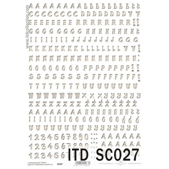 SC027 - Hartie scrapbooking - A4, 250g - ITD