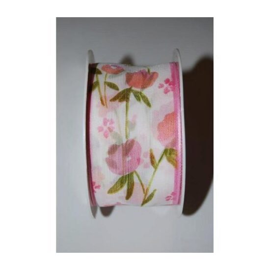 X214040210010- DD - Panglica lalele roz - 40mm x 10m