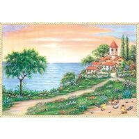 DFS050 - Hartie de orez Stamperia 48x33 cm - landscape on sea