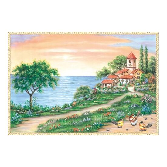 DFS050 - Hartie de orez Stamperia 48x33 cm - landscape on sea