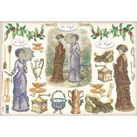 DFS119 - Hartie de orez Stamperia 48x33 cm - le cafe