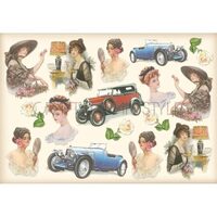 DFS122 - Hartie de orez Stamperia 48x33 cm - mademoiselle