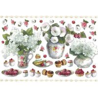 DFS188 - Hartie de orez Stamperia 48x33 cm - tea pots
