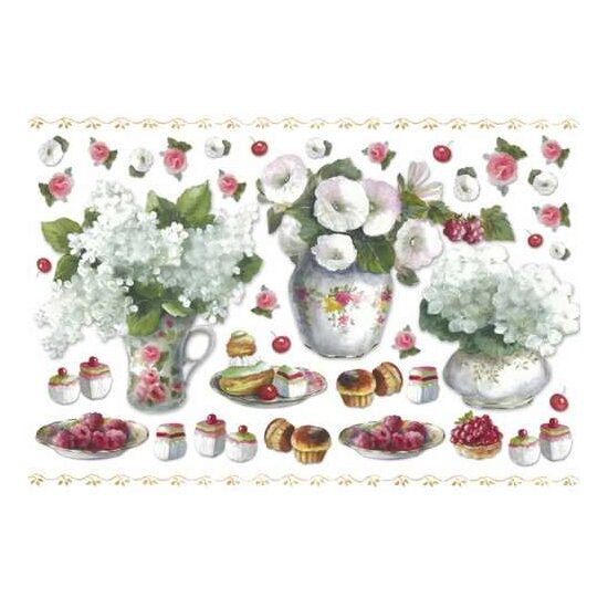 DFS188 - Hartie de orez Stamperia 48x33 cm - tea pots