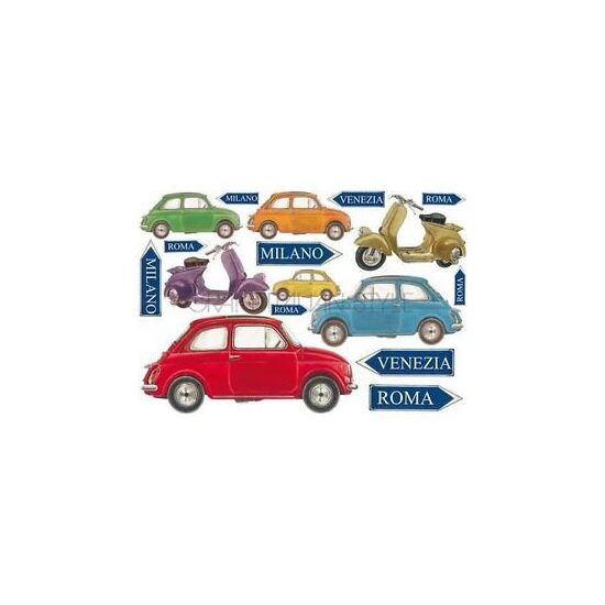DFS205 - Hartie de orez Stamperia 48x33 cm - model car