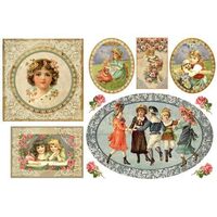 DFS262 - Hartie de orez Stamperia 48x33 cm - ring a ring roses