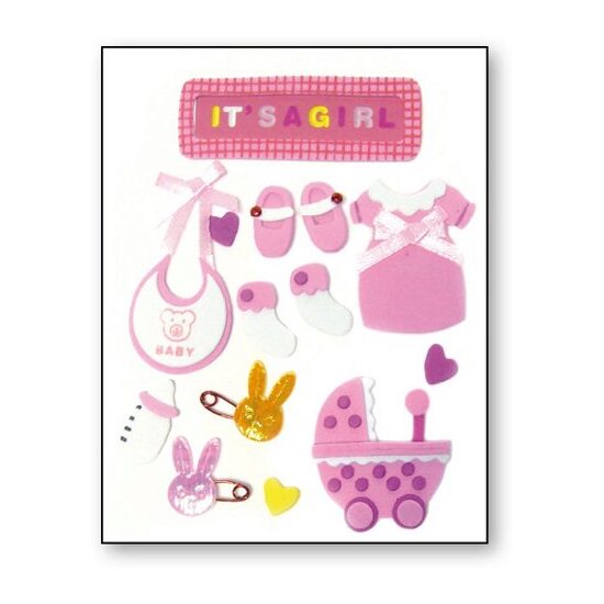 SBA298 - Stiker 3D - Its a girl - Stamperia