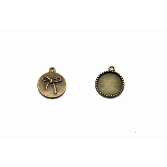 366863D - Medalion bronz - rotund cu fundita 2cm - ANT-CH