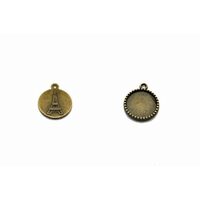 366864 - Medalion bronz - rotund cu Tr. Effel 2cm - ANT-CH