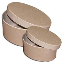 KC13/2G - Set 2 cutii carton ovale - Stamperia