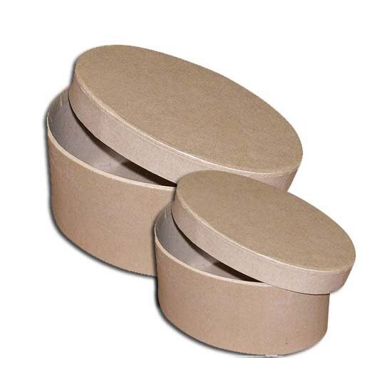 KC13/2G - Set 2 cutii carton ovale - Stamperia