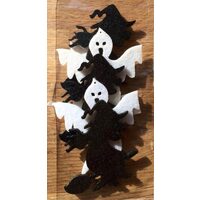 23237 - Set 5 figurine fetru 2 - 3mm x 6cm - vrajitoare si fantome - PENT.