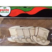 21683 - Set 6 figurine lemn - palarii - Penta Colection