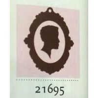 21695 - Set medalion lemn 5.5cm - cap barbat - PENT.