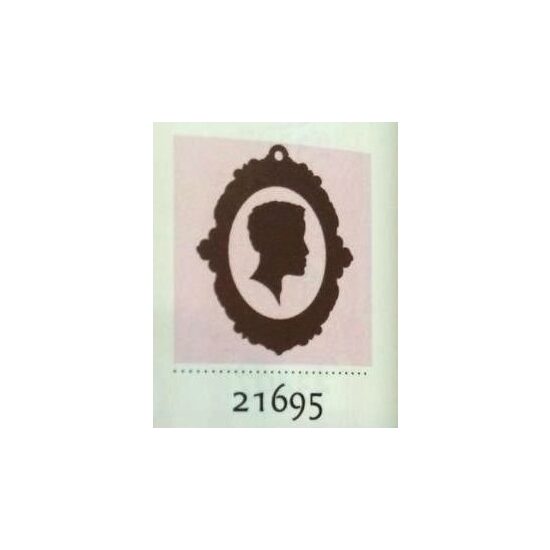 21695 - Set medalion lemn 5.5cm - cap barbat - PENT.