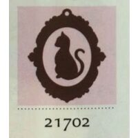21702 - Set medalion lemn 5.5cm - pisica - PENT.