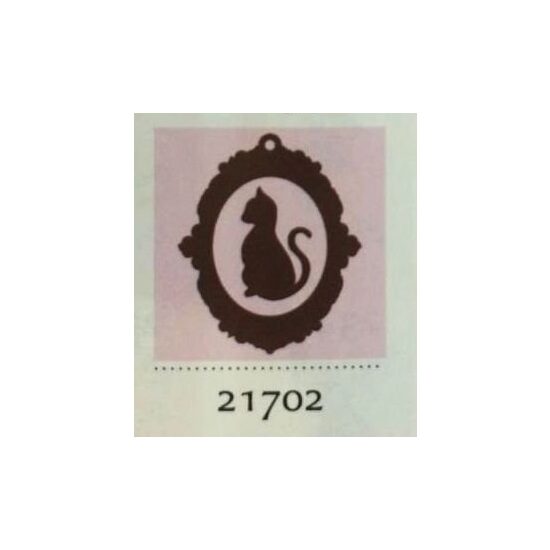 21702 - Set medalion lemn 5.5cm - pisica - PENT.
