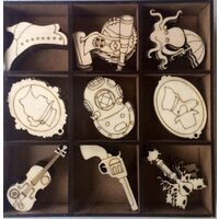 23338 - Set 54 figurine lemn - Steampunk - PENT.