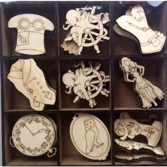 21690 - Set 54 figurine lemn - Steampunk - PENT.