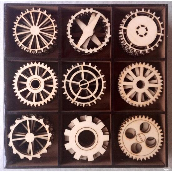21680 - Set 72 figurine lemn - rotite - PENT.