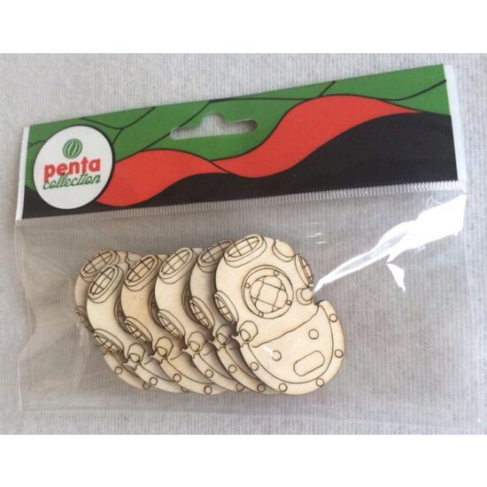 23334 - Set 6 figurine lemn, 5.5cm - PENT.