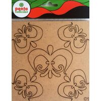 20717 - Set coltare MDF- placa 15.5x15.5cm - C1 - PENT.