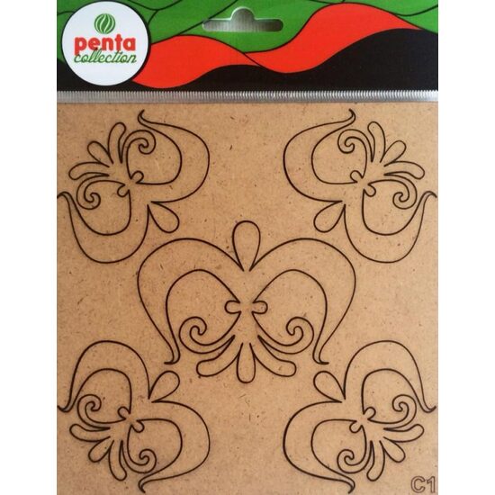 20717 - Set coltare MDF- placa 15.5x15.5cm - C1 - PENT.