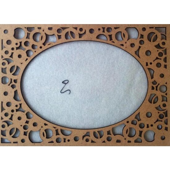 23342 - Rama Mdf traforata - bubble - 20.4x29cm, interior oval - PENT.
