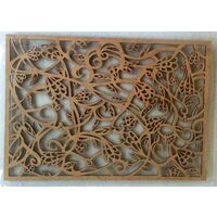 21718 - Suport, placuta MDF dreptunghiulara 20.4x29cm, cu dantelarie - PENT.