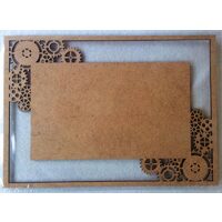 23345 - Suport, placuta MDF dreptunghiulara 20.4x29cm, cu rotite - PENT.