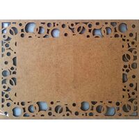 23340 - Suport, placuta MDF dreptunghiulara 20.4x29cm - bubble pattern - PENT.