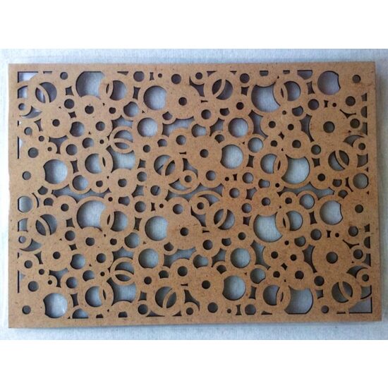 23341 - Suport, placuta MDF dreptunghiulara 20.4x29cm - bubble pattern - PENT.