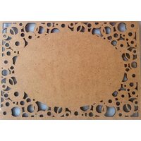 23343 - Suport, placuta MDF dreptunghiulara 20.4x29cm - bubble pattern - PENT.