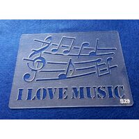 24108 - Sablon 3D plastic, A5 - S29 - Pentart - I love music