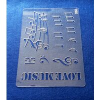 24109 - Sablon 3D plastic, A5 - S30 - Pentart - Love music