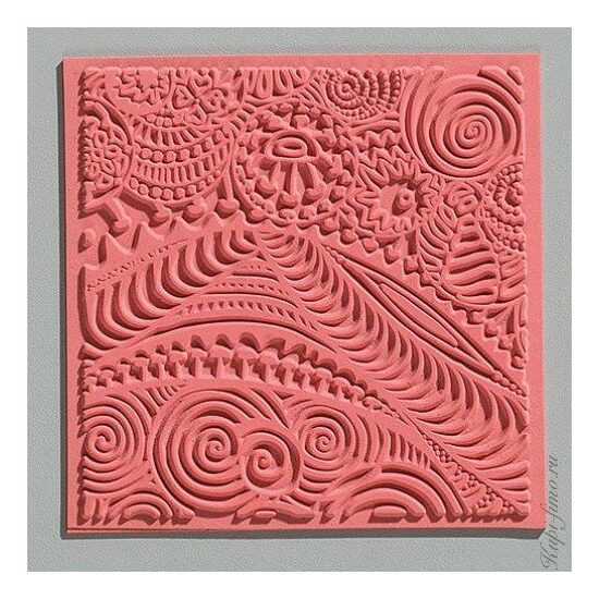 CE95001 - Placa de textura, stampila cauciuc - 9x9cm - Cernit - Freestyle