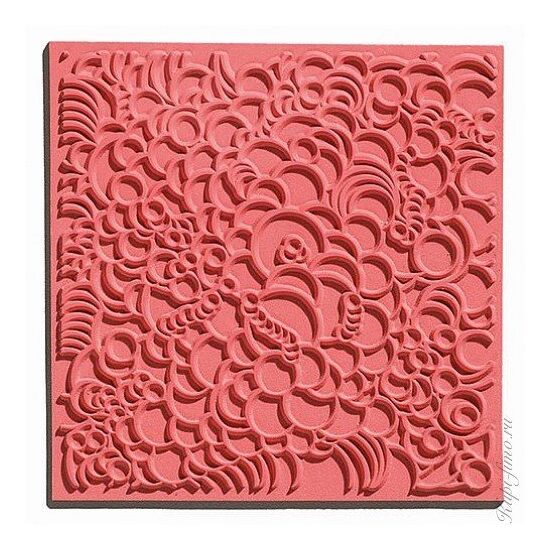 CE95011 - Placa de textura, stampila cauciuc - 9x9cm - Cernit - Bubbles