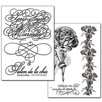 DFTR046 - Hartie transfer A4 - 2 buc/set - Calligraphy - Stamperia