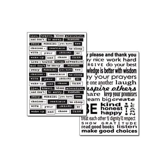 DFTR052 - Hartie transfer A4 - 2 buc/set - Words - Stamperia
