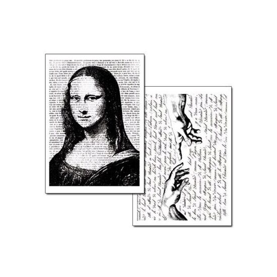 DFTR055 - Hartie transfer A4 - 2 buc/set - Monna Lisa - Stamperia