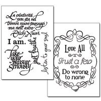 DFTR057 - Hartie transfer A4 - 2 buc/set - Phrases - Stamperia